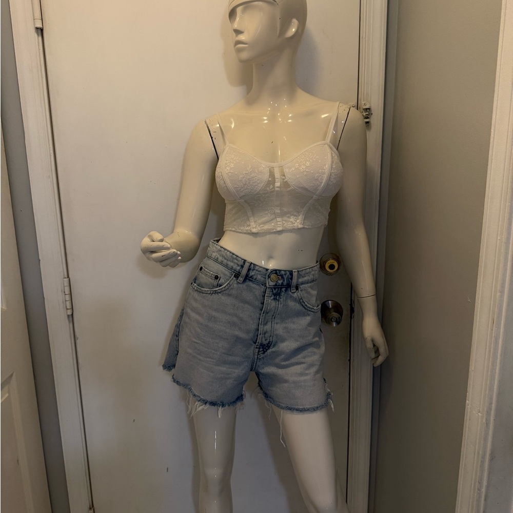 Zara Light Blue Jean Shorts